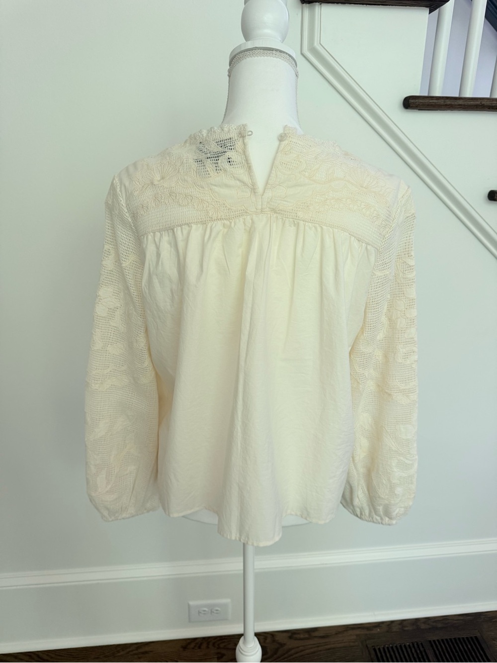 TUCKERNUCK Ivory Patchwork Embroidered Cressida Blouse - size small - Picture 11 of 12